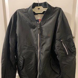 Alpha Industries Black Bomber Jacket Size M